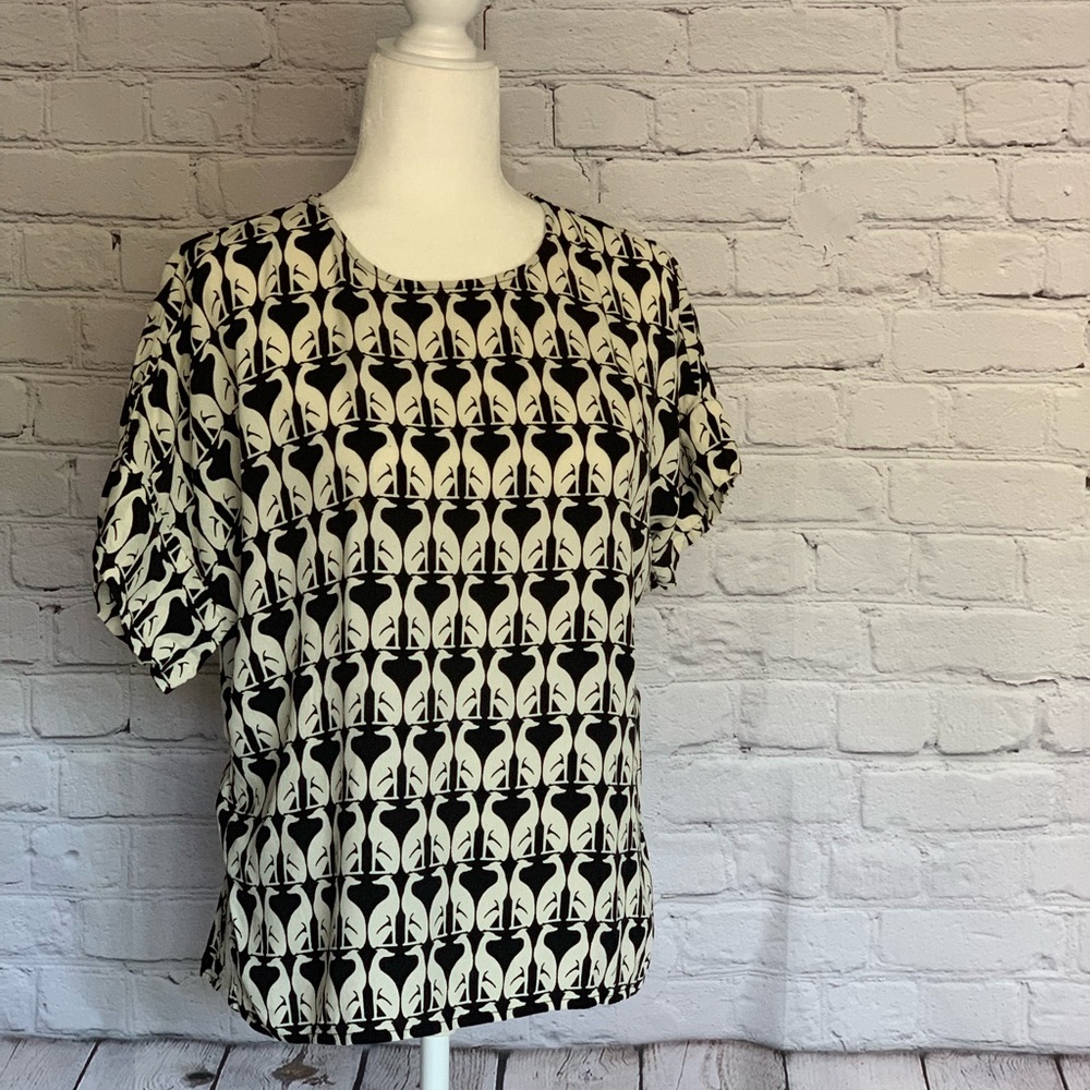 H&M Greyhound Print Blouse